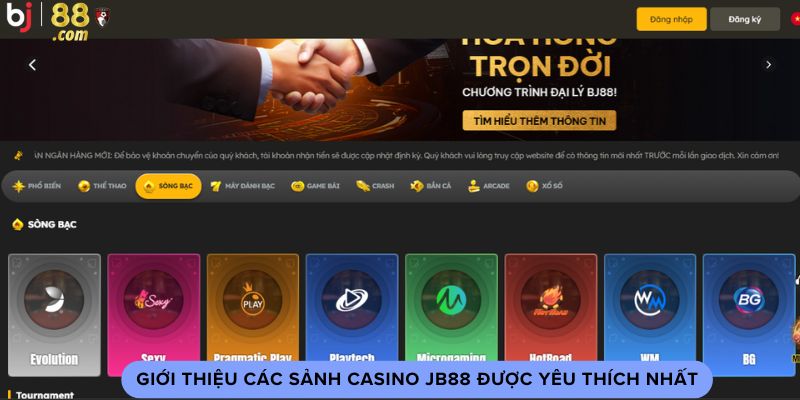 Giới thiệu các sảnh casino JB88 được yêu thích nhất